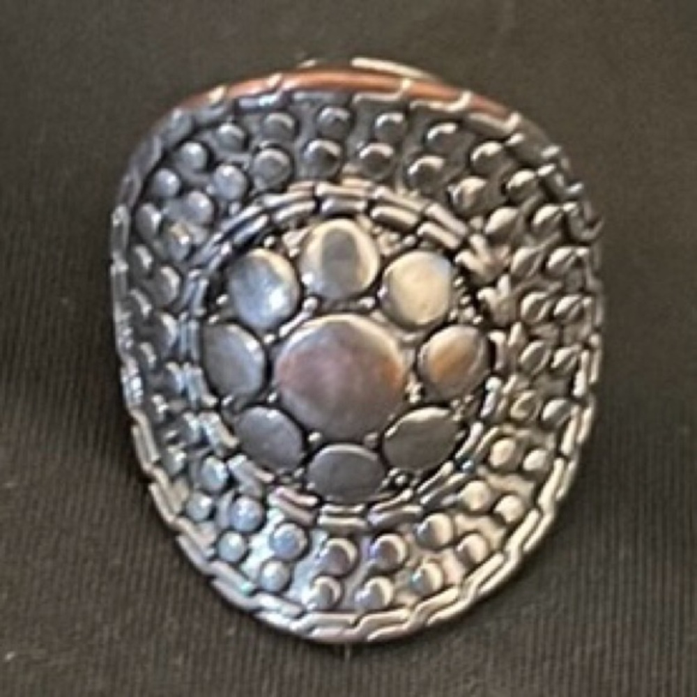 Statement Silver Tone Peruvian Sunburst Ring - image 1